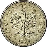1 злотый 1990, новый тип [Польша]