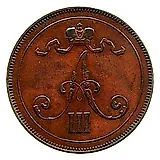 10 Pennia 1889-1891 [Finland]