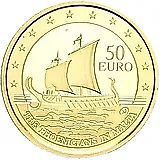 50 евро 2011, финикийцы на Мальте [Мальта] Proof
