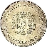 25 новых пенсов 1972, серебряная свадьба Елизаветы II [Великобритания]