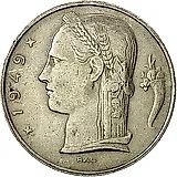 5 франков 1949, Надпись на французском - 'BELGIQUE' [Бельгия]