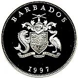 1 доллар 1997, 50 лет свадьбе Королевы Елизаветы II и Принца Филиппа [Барбадос]