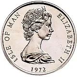 25 пенсов 1972, 25 лет свадьбе Королевы Елизаветы II и Принца Филиппа [Остров Мэн]