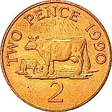 2 пенса 1990 [Гернси]