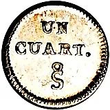 ¼ реала 1832-1834 [Чили]