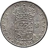 1 Krona 1970, U [Sweden]