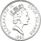 50 долларов 1990, 500 лет открытию Америки - Жак Картье [Острова Кука]