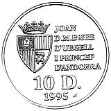 10 динеров 1995, Волк [Андорра]