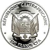 100 франков 2015, Барьерный риф [Центральноафриканская Республика (ЦАР)] Proof