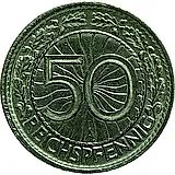 50 рейхспфеннигов 1928, A, знак монетного двора "A" — Берлин [Германия / Веймарская республика]