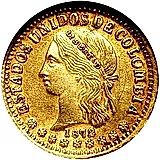 2 песо 1871-1876 [Колумбия]