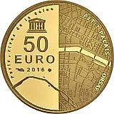 50 евро 2016, берега Сены, Золото [Франция]