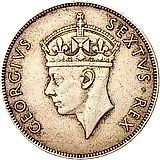 1 шиллинг 1949, без букв [Восточная Африка]