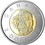 2 доллара 2015, детёныши енота [Канада]