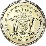 50 центов 1974, Птица. Отметка монетного двора "FM" [Белиз]