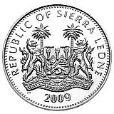 1 доллар 2009, Обезьяны - Мартышка диана [Сьерра-Леоне]