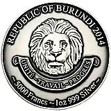 5000 франков 2014, Детеныш леопарда [Бурунди]