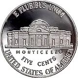 5 центов 2016, S, возвращение в Монтичелло [США]