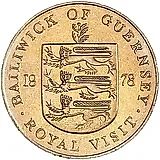 25 пенсов 1978, королевский визит [Гернси]