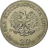 20 злотых 1977, Марцелий Новотко [Польша]