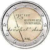 2 евро 2016, 25 лет Независимости [Словения]