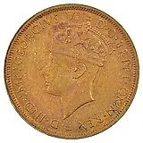 2 шиллинга 1946, H, знак монетного двора: "H" - Хитон, Бирмингем [Британская Западная Африка]