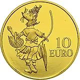 10 евро 2016, мышь Кетти [Люксембург] Proof