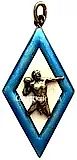 Activist Badge of the Third International Physical Culture Circle. Shot Put