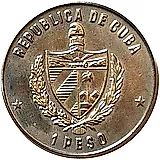 1 Peso 1988, 100th Anniversary of the Birth of José Raúl Capablanca /during a game/ [Cuba]