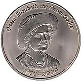 50 пенсов 2000, Королева-мать [Тристан-да-Кунья / Острова Святой Елены, Вознесения и Тристан-да-Кунья]
