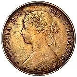 ½ пенни 1860-1873 [Великобритания]