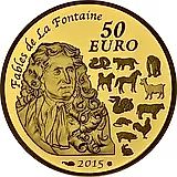 50 евро 2015, год козы [Франция] Proof