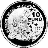 10 евро 2004, 75 лет Приключениям Тинтина [Бельгия]