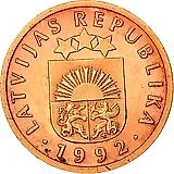 1 сантим 1992 [Латвия]