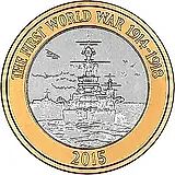 2 фунта 2015, Первая Мировая Война [Великобритания]