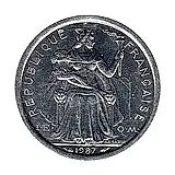 1 франк 1987 [Французская Полинезия]