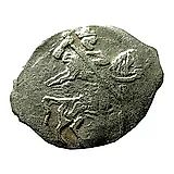 копейка Лжедмитрия I 1605-1606, всадник вправо [Москва]