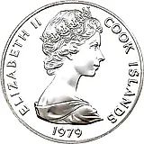 5 долларов 1979, Птицы - Раратонгские фруктовые голуби (Ptilinopus rarotongensis) [Острова Кука]