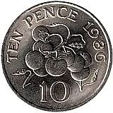 10 пенсов 1986 [Гернси]