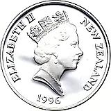 5 Dollars 1996, Discovery of New Zealand by Abel Tasman [New Zealand]