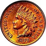 1 цент 1877, Indian Head Cent [США]