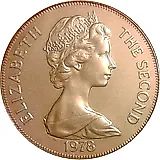 1 крона 1978, 25 лет коронации Королевы Елизаветы II [Остров Святой Елены / Острова Святой Елены, Вознесения и Тристан-да-Кунья]