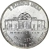 5 центов 2009, P, возвращение в Монтичелло [США]