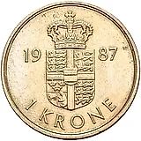 1 крона 1987 [Дания]