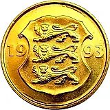 5 крон 1993, 75 лет Эстонской республике [Эстония]