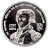 ¼ евро 2007, 250 лет со дня рождения Жильбера Ла Файета [Франция]