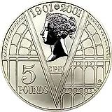 5 фунтов 2001, королева Виктория [Великобритания]