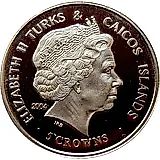 5 крон 2004, Королевские регалии Великобритании - Державный шар [Теркс и Кайкос]