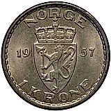 1 крона 1957 [Норвегия]