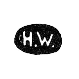 Master's Mark of Heinrich Wigström - Leningrad - initials "H.W."